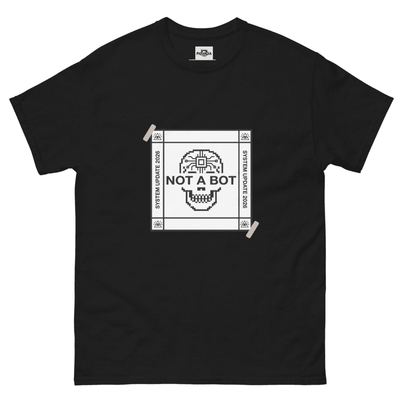 Not A Bot - Conspiracy T-Shirt Design