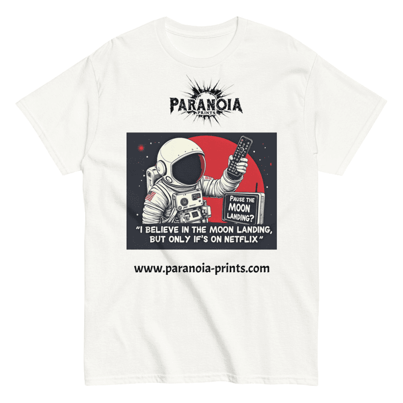 Moon Landing — One Giant Lie? - Conspiracy T-Shirt Design